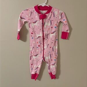Hanna Andersson Pink Unicorn Footie Pajamas